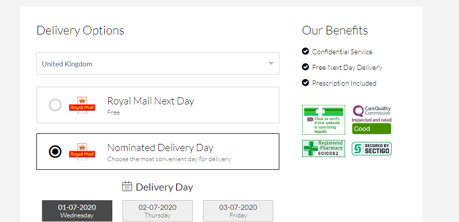 delivery options